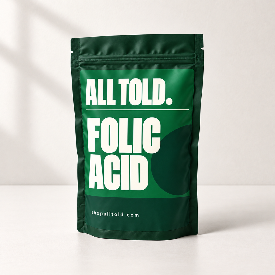 Folic Acid in ALL TOLD packaging