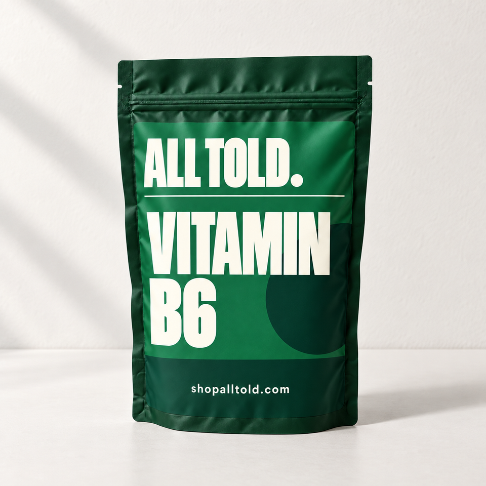 Vitamin B6 in ALL TOLD packaging