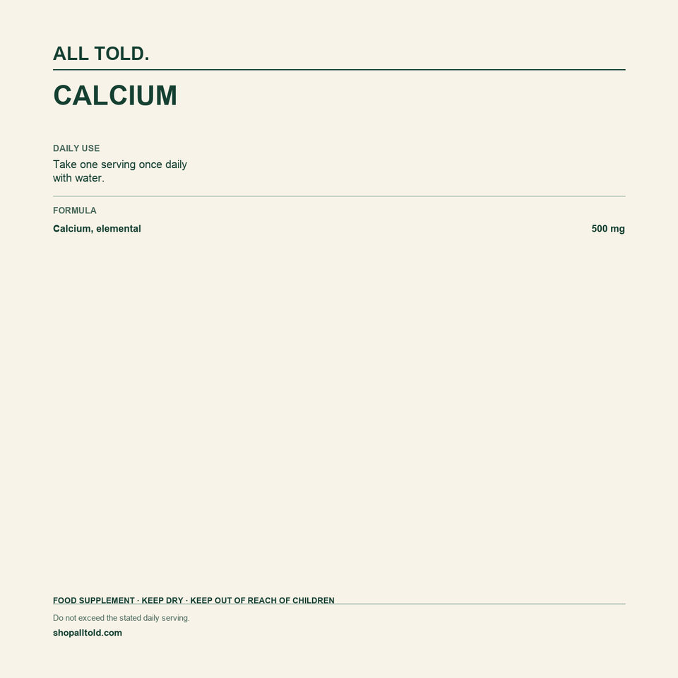 Formula card for Calcium