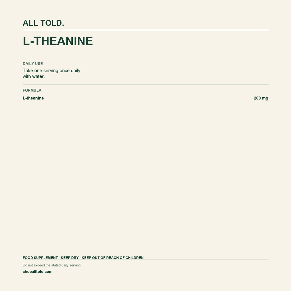 Formula card for L-Theanine