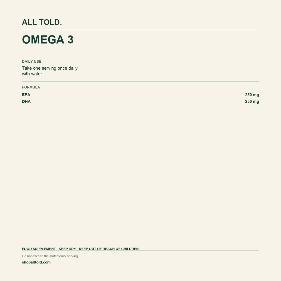 Formula card for Omega 3