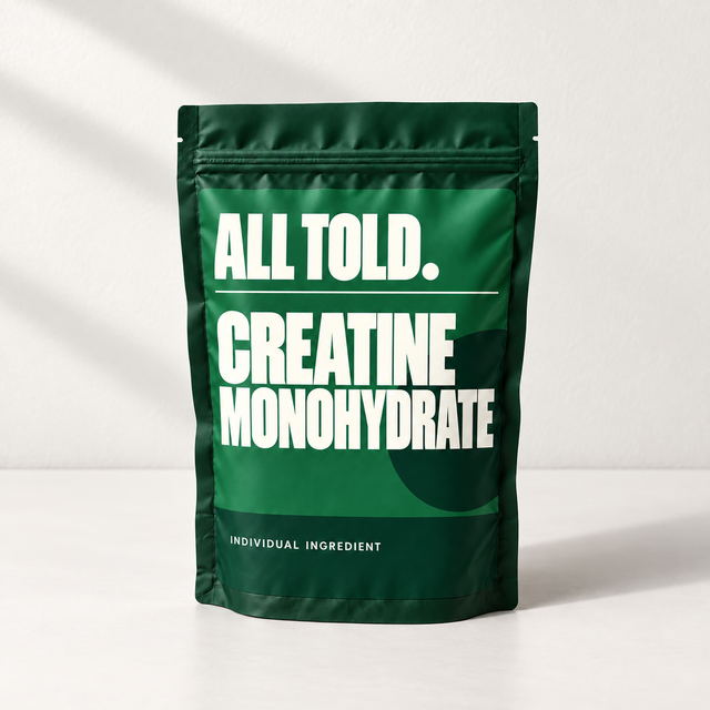 Creatine Monohydrate editorial packaging concept