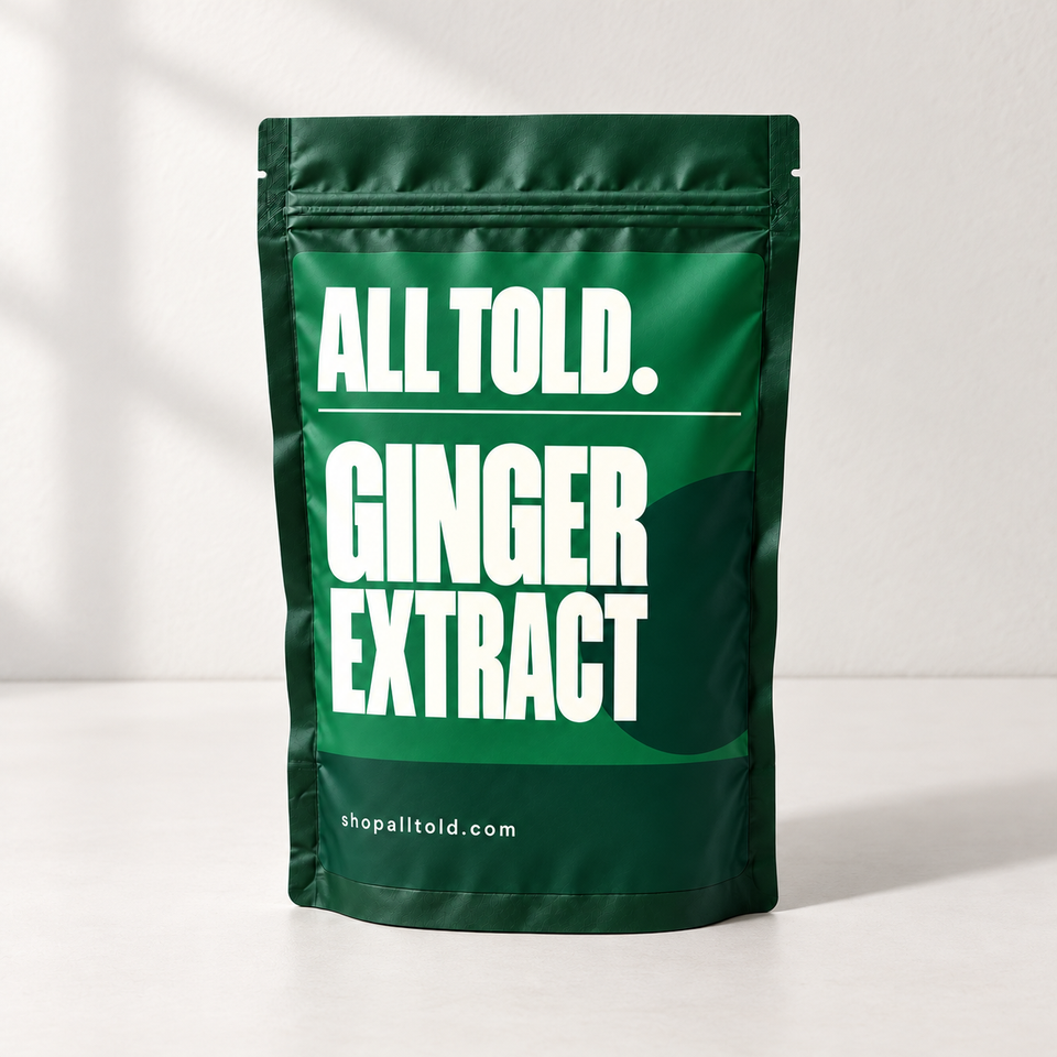 Ginger Extract in ALL TOLD packaging