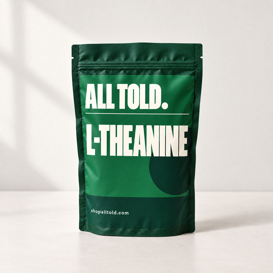 L-Theanine in ALL TOLD packaging
