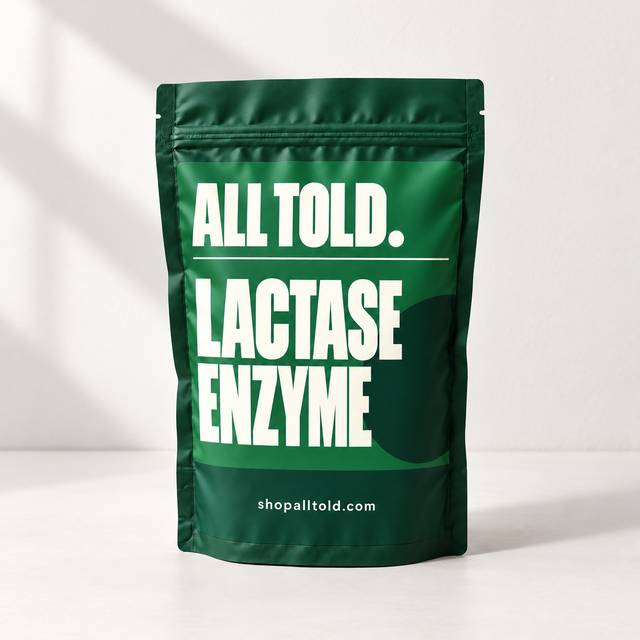 Lactase Enzyme editorial packaging concept