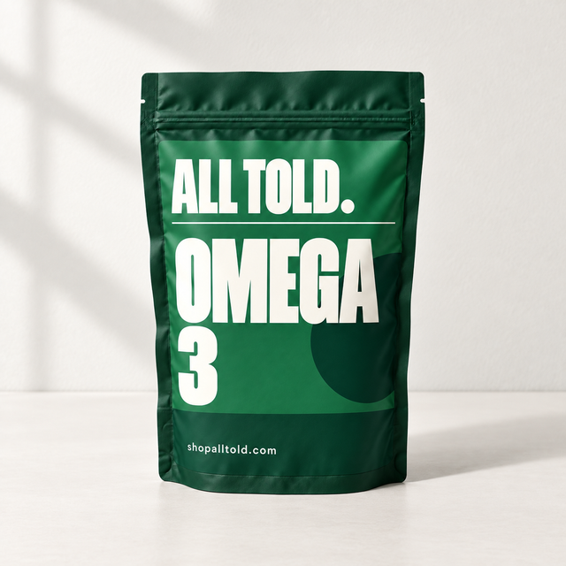 Omega 3 editorial packaging concept