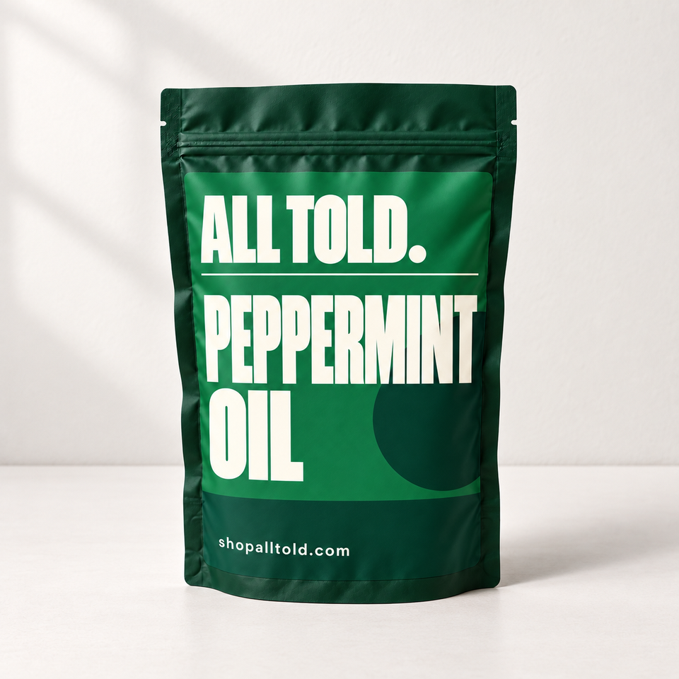 Peppermint Oil in ALL TOLD packaging