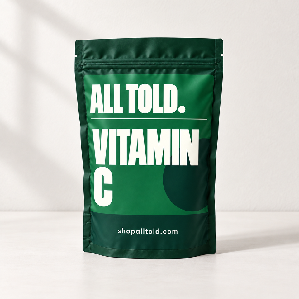 Vitamin C in ALL TOLD packaging