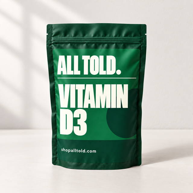 Vitamin D3 editorial packaging concept